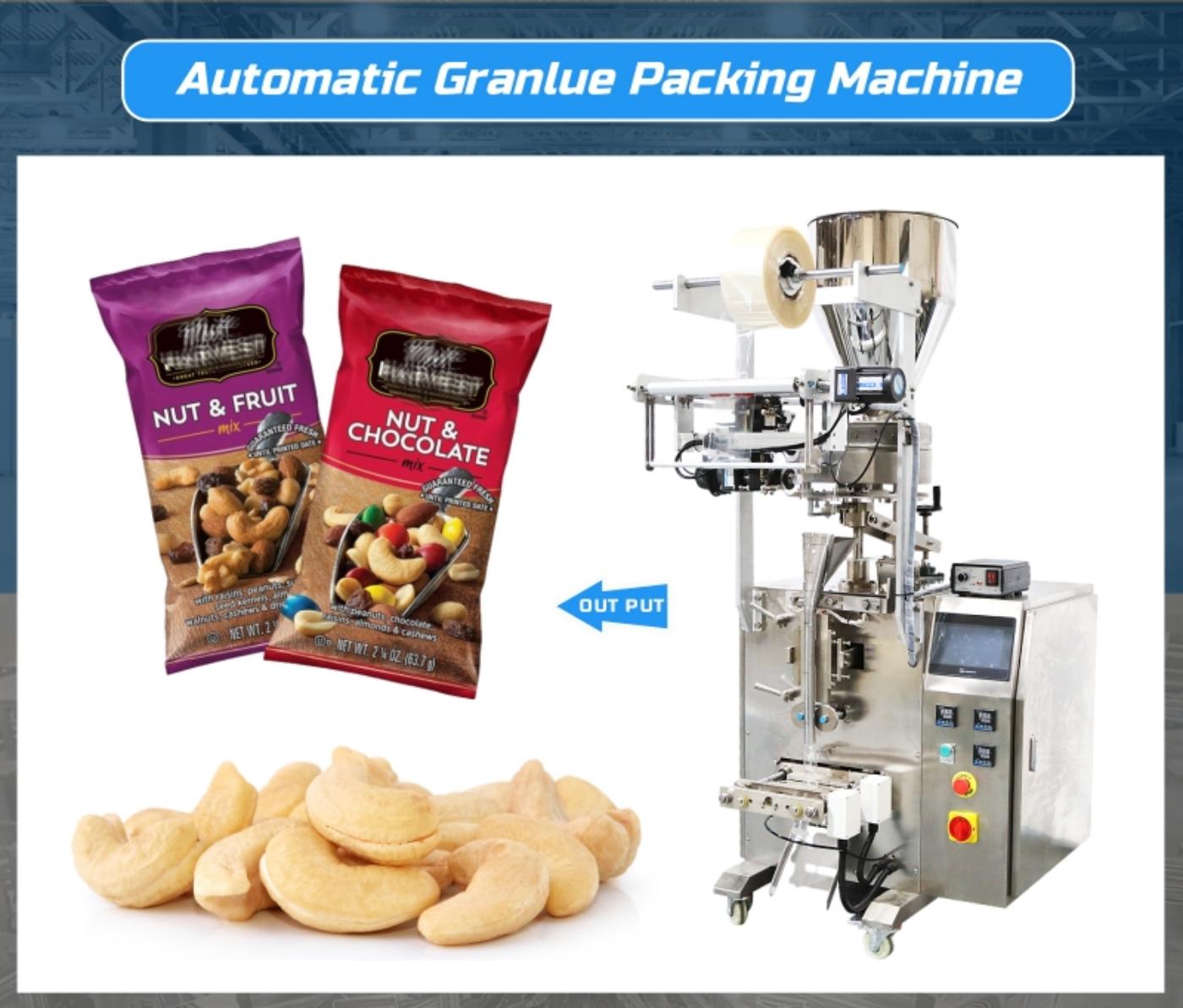 Automatic Measuring Cup Weighing Granule Pouch Chana Dal Packing Machine