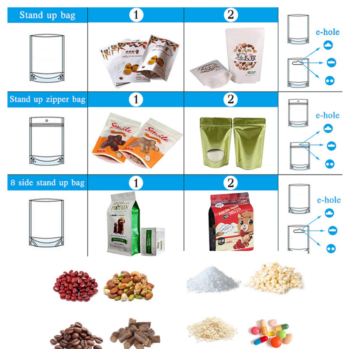 Sugar Premade Pouch Packing Machine With Nitrogen