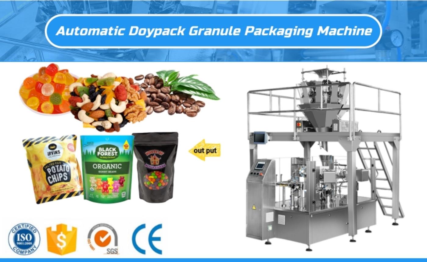 Popcom Premade Pouch Packing Machine With Nitrogen