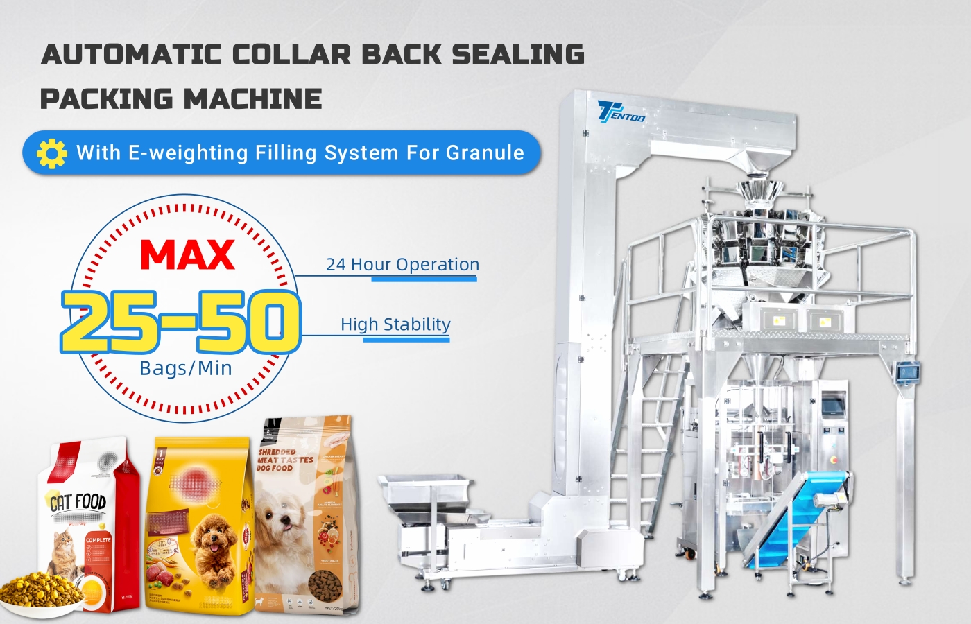 Automatic Low Cost Pet Food Packaging Machine