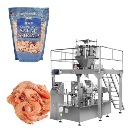 Sea food Premade Pouch Packing Machine With Nitrogen